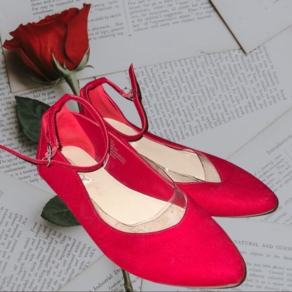 Sugar brand red suede ankle strap flats! - Picture 7 of 7